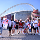 Fans of England arrive for game vs. Iran this morning.